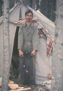 Tuma Noah with a porcupine at Nutakuanan-shipu. Photo courtesy Georg Henriksen.