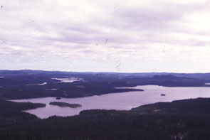 Atshiku-nipiss and Kauasheiakamit, linked by an old Innu portage trail. Photo courtesy Kevin McAleese.