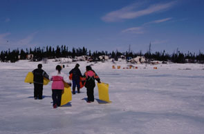 Children playing at Kamassekutik. Photo courtesy Kanishte Poker.