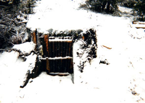 Refrigerator at the Benuen camp at Mishta-nipi. Photo courtesy Gerry Penney.